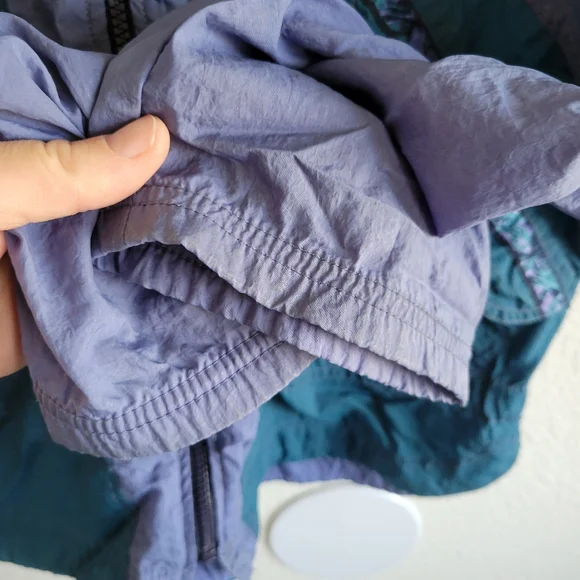 Vintage Nike Air Colorblock Purple Green Windbreaker Jacket Size Medium - Picture 5 of 8